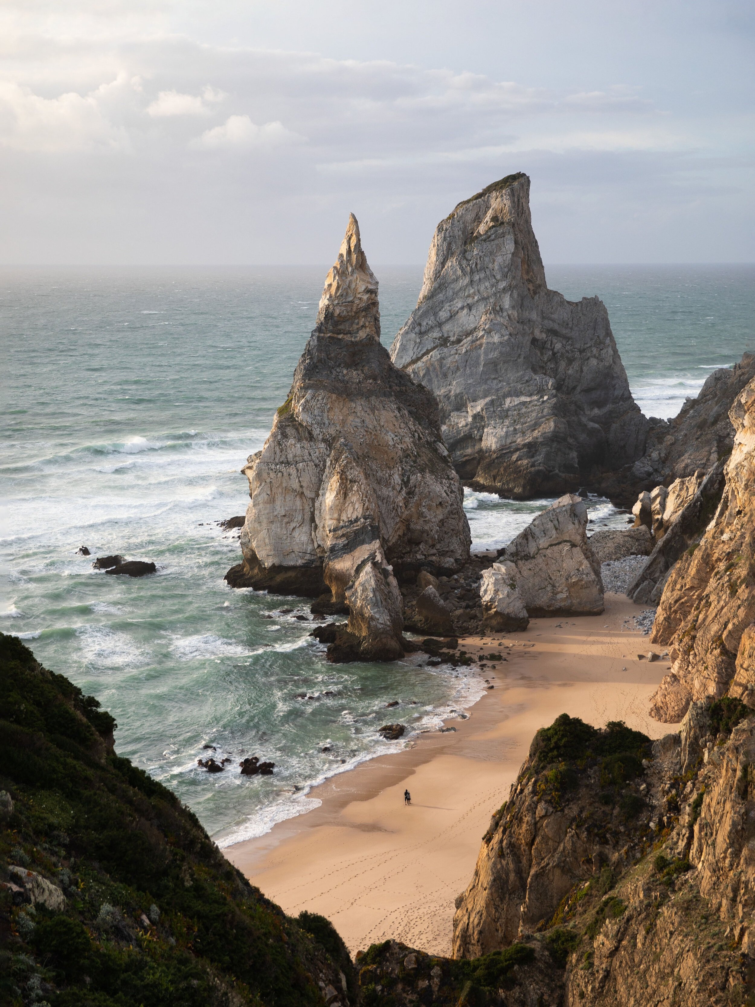 dramatic sea stacks praia da ursa portugal coastal landscape lifestyle photographer london