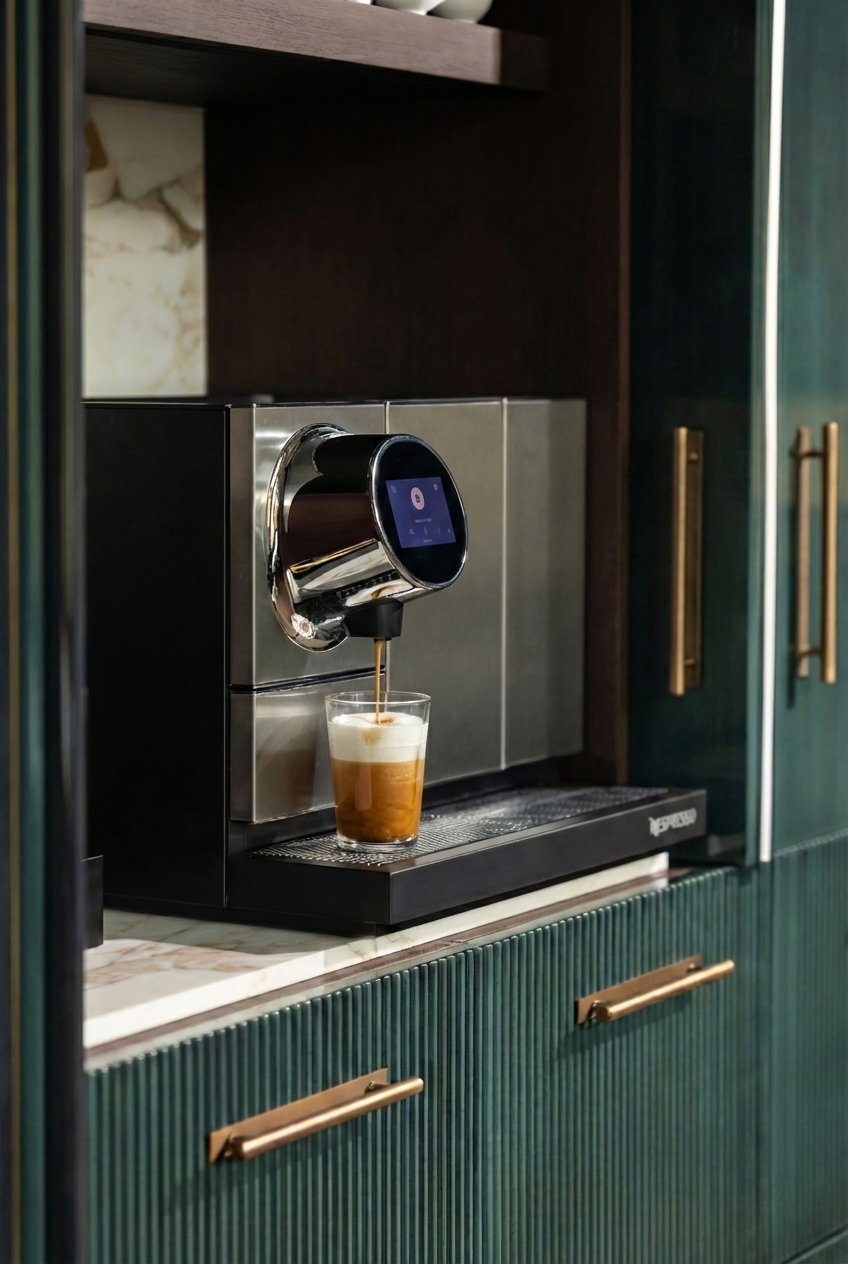 nespresso coffee pour product commercial photographer london