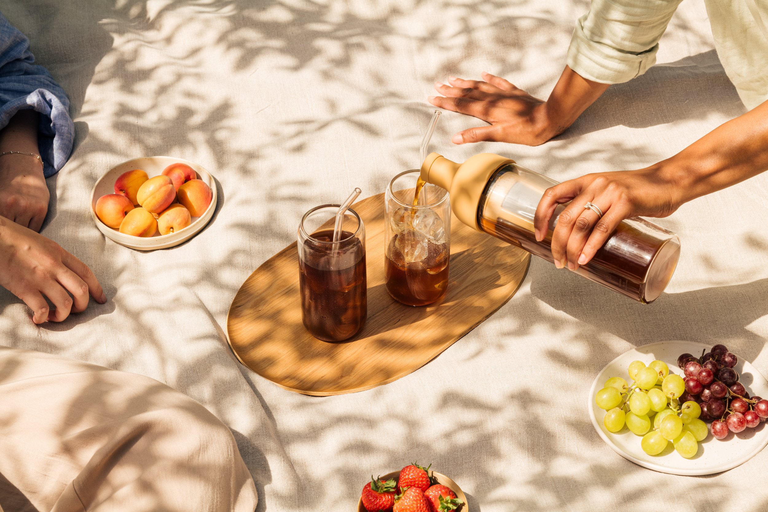 pact coffee summer lifestyle drink commercial photographer london