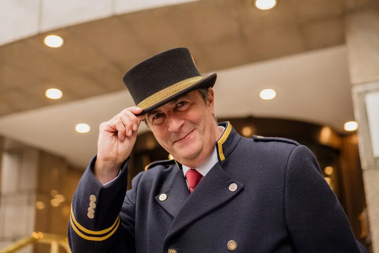 Hotel doorman luxury entrance uniform