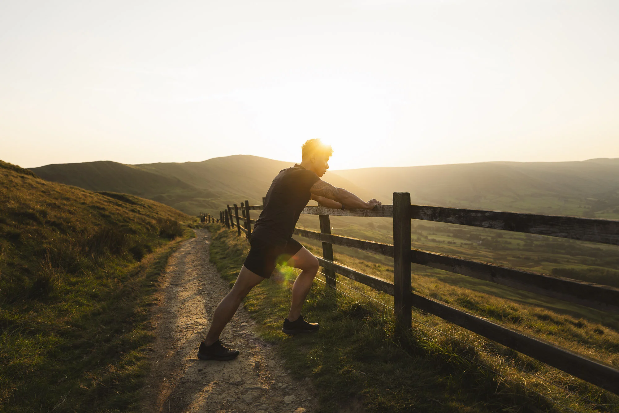 Colter and Roe activewear sunset Peak District campaign photography