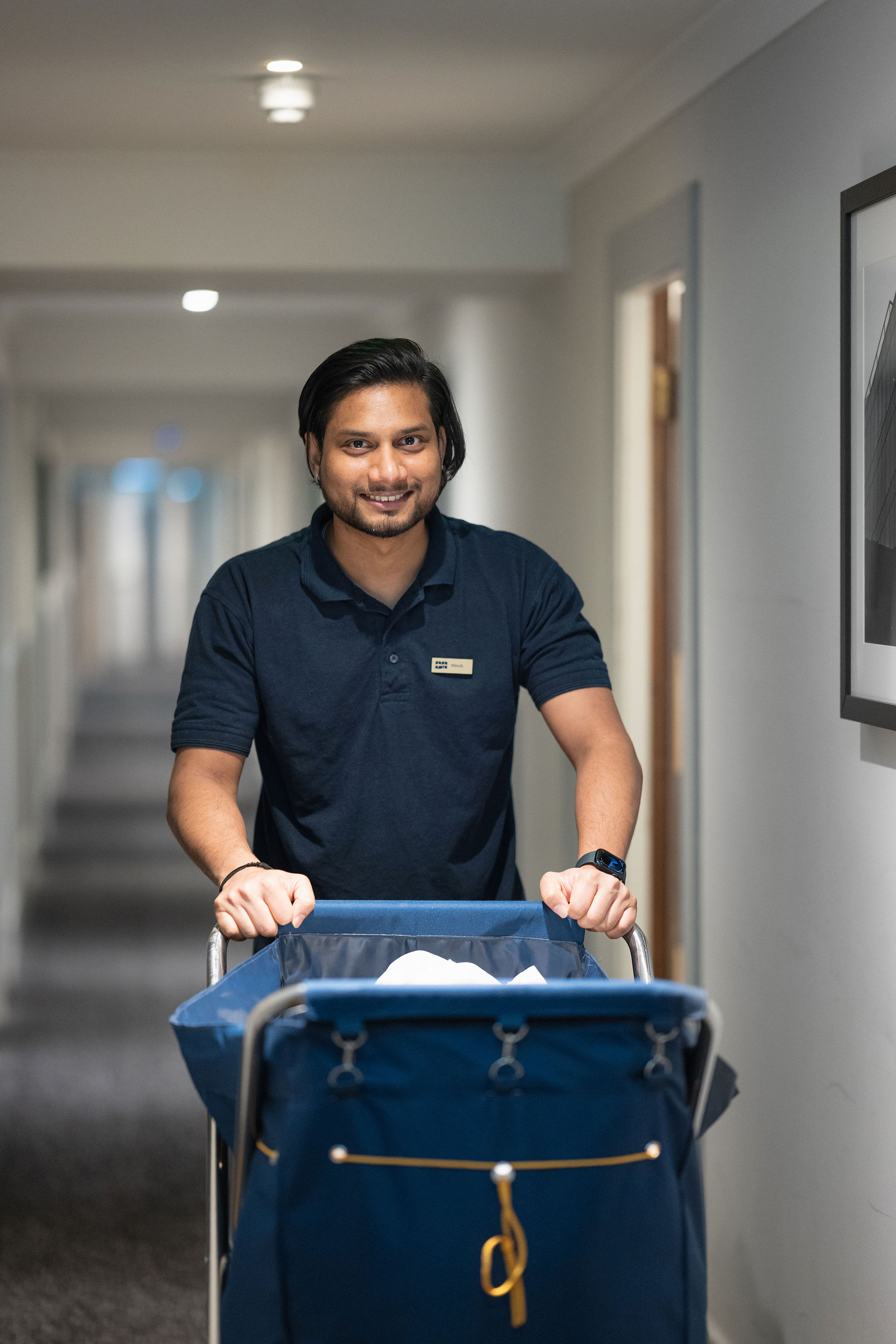 Hotel housekeeping staff portrait London