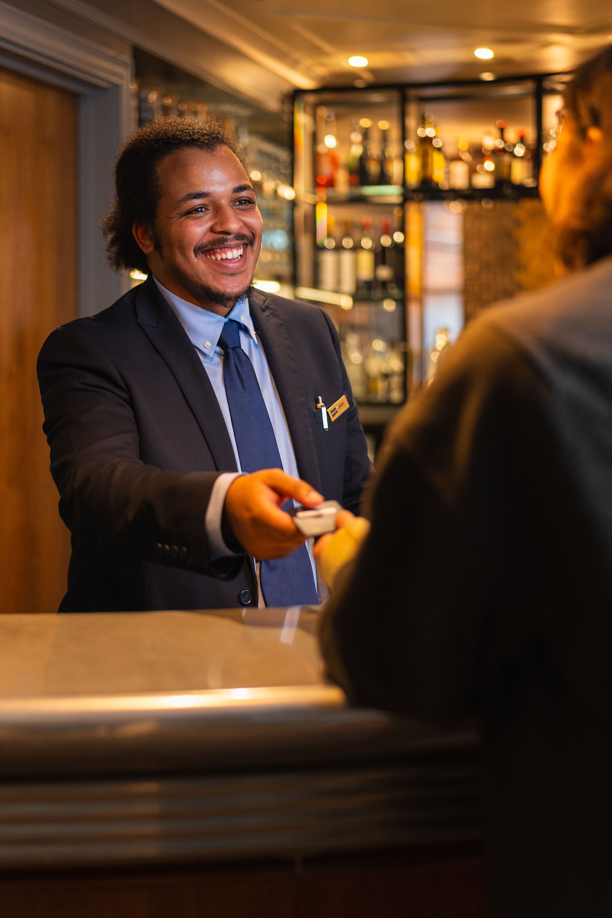 Hotel bartender portrait session London
