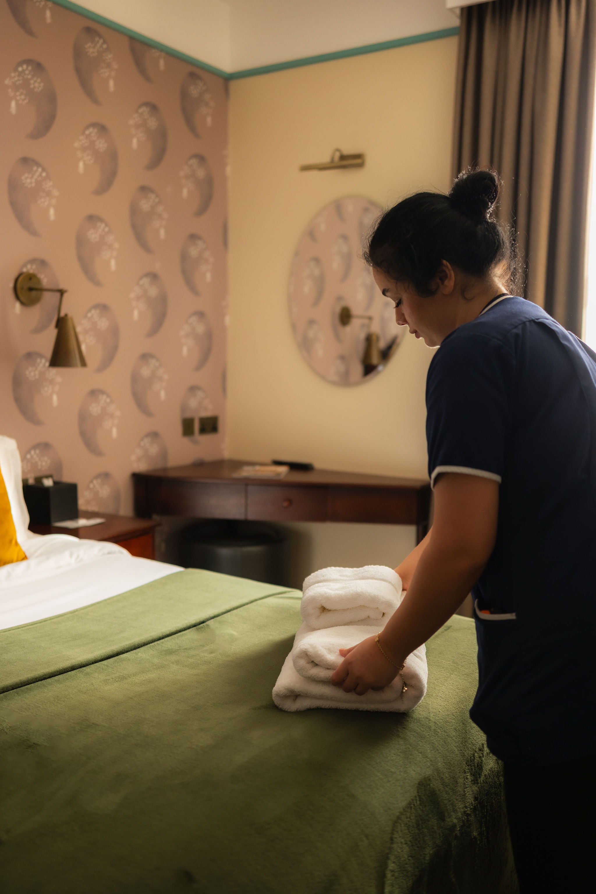 Hotel team candid documentary portrait London