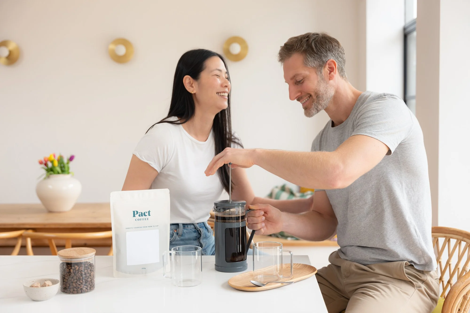 Pact Coffee lifestyle product photography