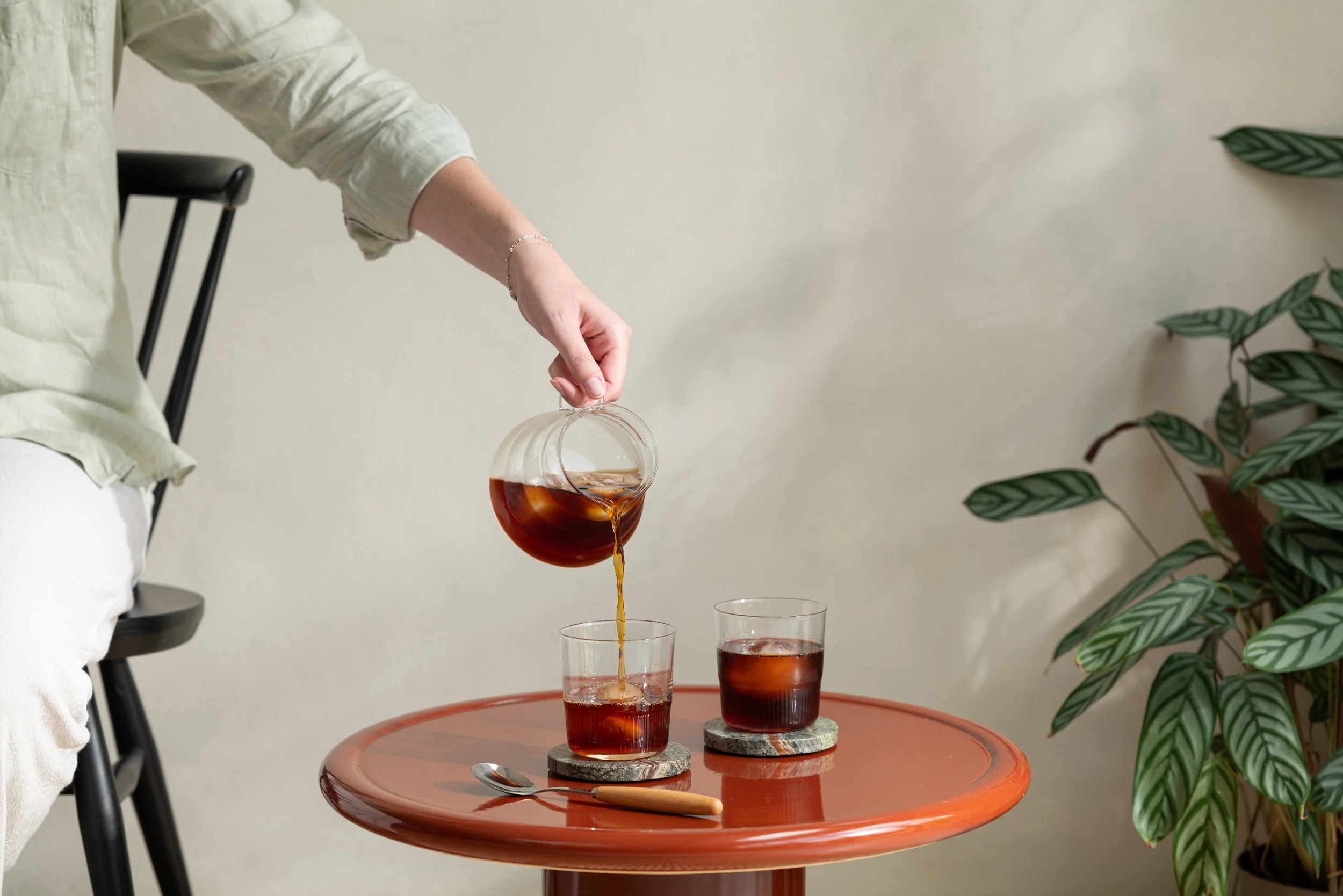 Pact Coffee summer drinks campaign lifestyle photography London