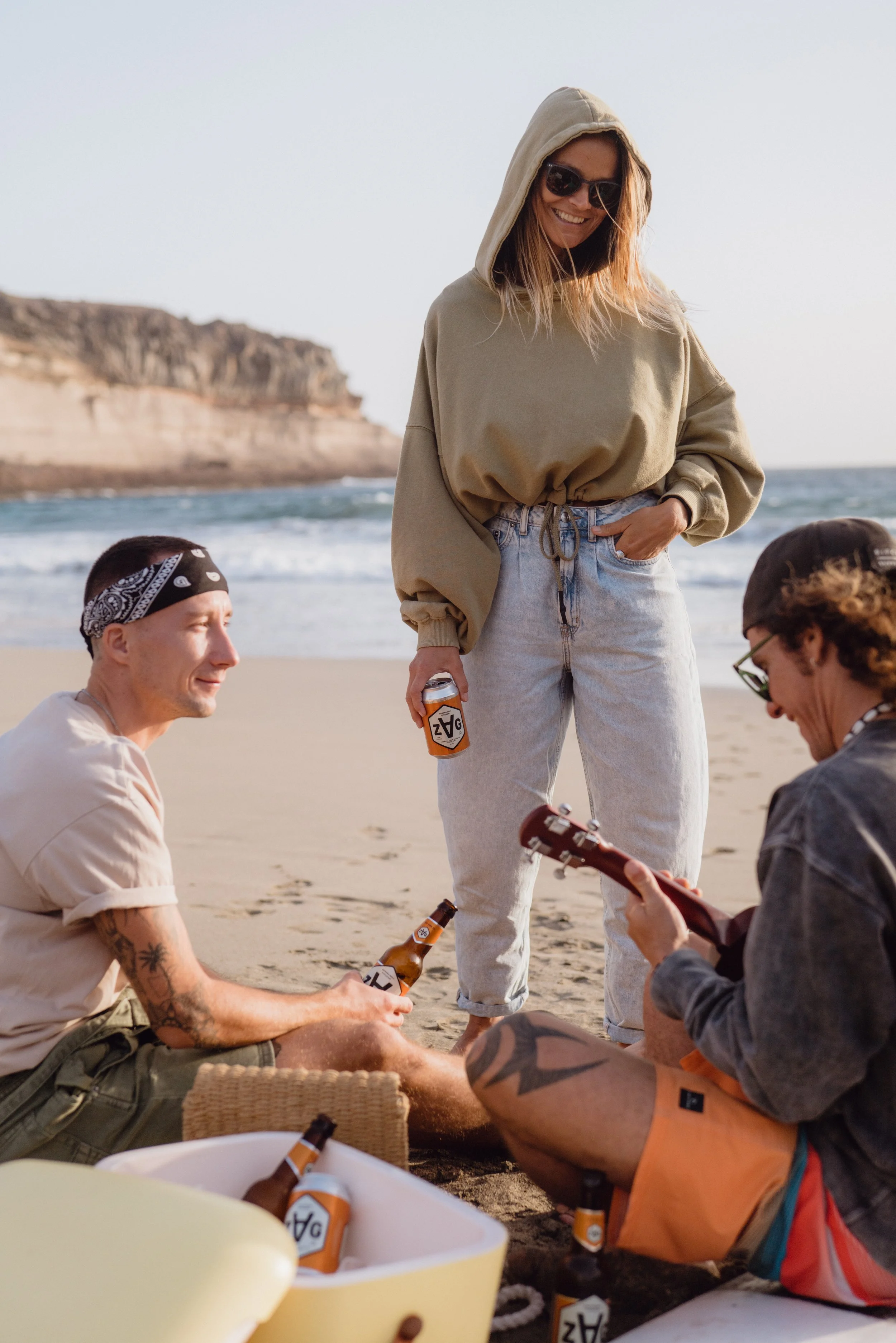 ZAG Drinks product lifestyle photography Tenerife location