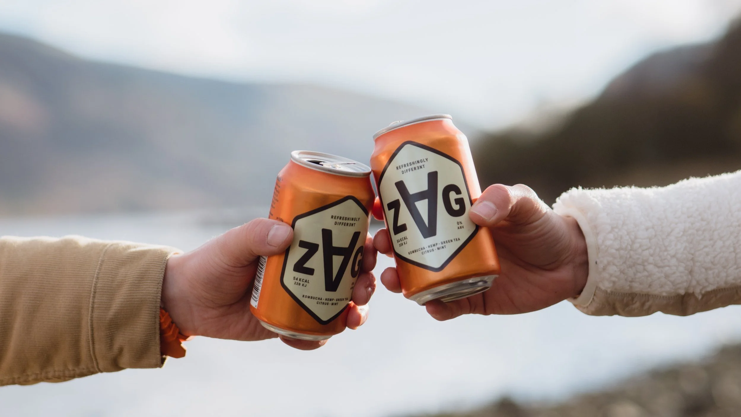 ZAG Drinks brand repositioning photography Lake District
