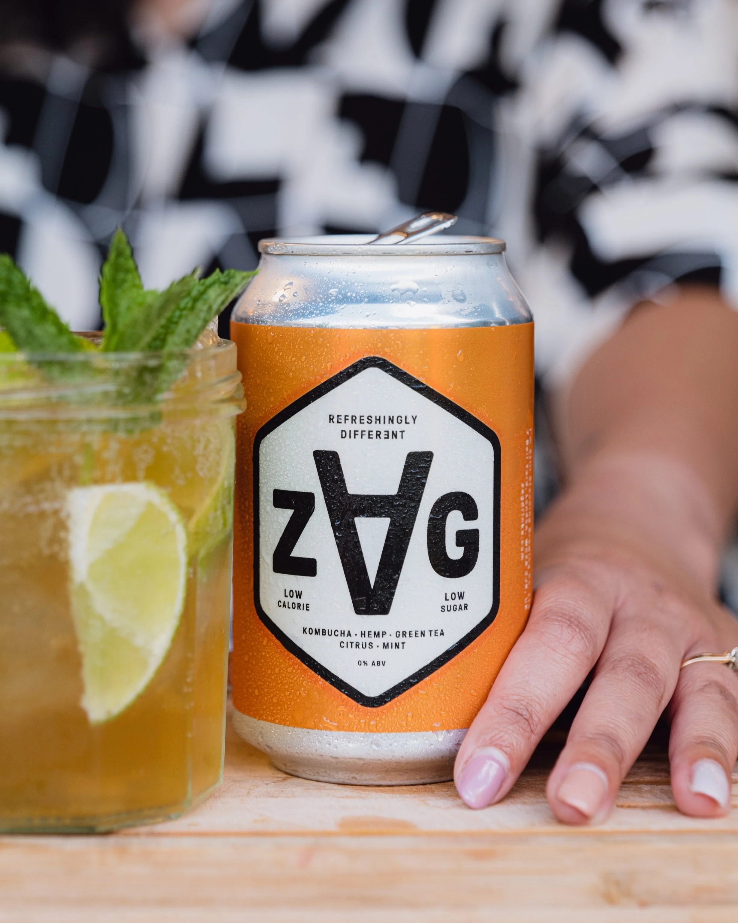 ZAG Drinks kombucha product photography Southbank London